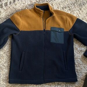 Marmot Men's Zip-Up Sweater in Tan and Black